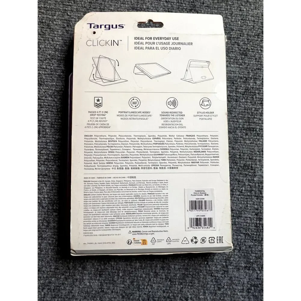 Targus Click-In Case for iPad 9th/8th/7th Gen 10.2 Air 10.5 Pro 10.5 Purple